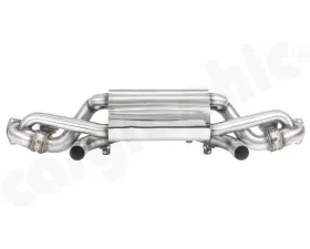 Cargraphic Sport Rear Silencer X-Pipe / RACING with Integrated Valves SS304L Porsche 718 Cayman GT4 | Syper RS 4.0L