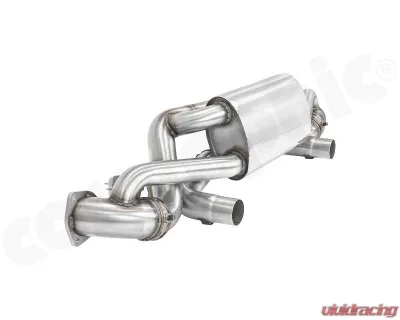 Cargraphic Sport Rear Silencer X-Pipe / RACING with Integrated Valves SS304L Porsche 718 Cayman GT4 | Syper RS 4.0L - CARP82GT4RSETXFLAP