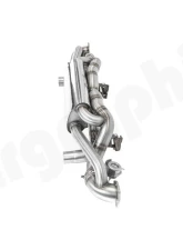 Cargraphic Sport Rear Silencer X-Pipe / RACING with Integrated Valves SS304L Porsche 718 Cayman GT4 | Syper RS 4.0L                                     - CARP82GT4RSETXFLAP - Image 3