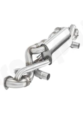 Cargraphic Sport Rear Silencer X-Pipe / RACING with Integrated Valves SS304L Porsche 718 Cayman GT4 | Syper RS 4.0L                                     - CARP82GT4RSETXFLAP - Image 4