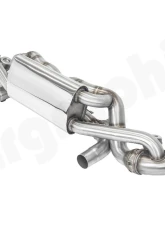 Cargraphic Sport Rear Silencer X-Pipe / RACING with Integrated Valves SS304L Porsche 718 Cayman GT4 | Syper RS 4.0L                                     - CARP82GT4RSETXFLAP - Image 5