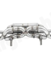 Cargraphic Sport Rear Silencer X-Pipe / RACING with Integrated Valves SS304L Porsche 718 Cayman GT4 | Syper RS 4.0L                                     - CARP82GT4RSETXFLAP - Image 6