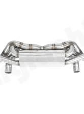 Cargraphic Sport Rear Silencer X-Pipe / RACING with Integrated Valves SS304L Porsche 718 Cayman GT4 | Syper RS 4.0L                                     - CARP82GT4RSETXFLAP - Image 9