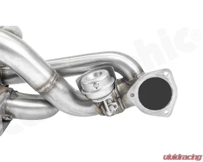 Cargraphic Sport Rear Silencer X-Pipe / RACING with Integrated Valves SS304L Porsche 718 Cayman GT4 | Syper RS 4.0L - CARP82GT4RSETXFLAP