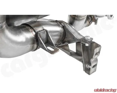 Cargraphic Sport Rear Silencer X-Pipe / RACING with Integrated Valves SS304L Porsche 718 Cayman GT4 | Syper RS 4.0L - CARP82GT4RSETXFLAP