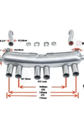 Cargraphic Full GT Sport Exhaust System SS304L w/ 2x100cpsi Sport Catalytic Converters                                     - CARP11GTKITKATHXC1 - Image 7