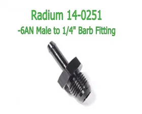 Radium Engineering 6AN Male To 1/4IN Barb