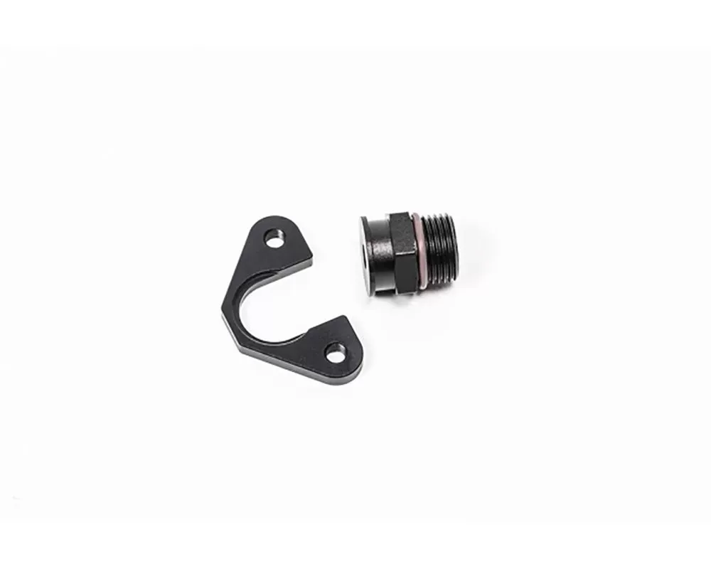Radium Engineering 8An Orb 7Mm Bore 39Mm Offset M6 Fpr Adapter - 20-0595