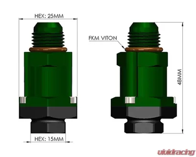 Radium Engineering 10Mm Barb Check Valve Pump Outlet Adapter - 20-0798