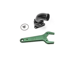 Radium Engineering FCST-X 3-Bolt Remote Mount Fill Neck - 24AN Elbow - 1.5 Inch Barb