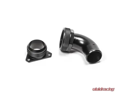 Radium Engineering FCST-X 3-Bolt Remote Mount Fill Neck - 24AN Elbow - 1.5 Inch Barb - 20-1047
