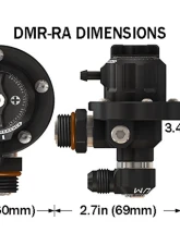 Radium Engineering Black 8AN Orb Direct Mount Regulator                                     - 20-1623-00 - Image 3
