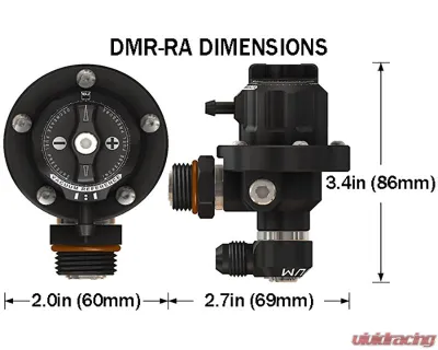 Radium Engineering Black 8AN Orb Direct Mount Regulator - 20-1623-00