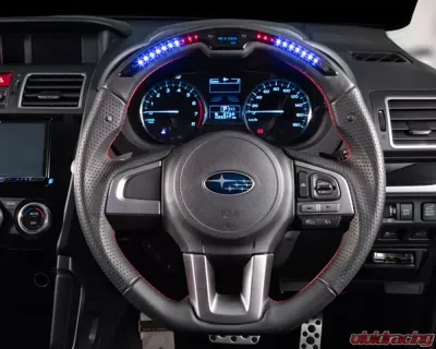 DAMD Black Leather Red Stiching Performance Steering Wheel Subaru Forester SJ 2012-2018 - DMD-DPS362-RX