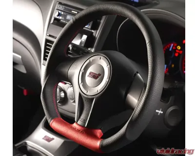 DAMD Black Leather Red Formula Sports Steering Wheel Subaru Impreza WRX STI (GV) 2008-2014 - DMD-SS362-RX