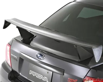 DAMD Carbon Matte Black Sturm Racing Rear Wing Subaru Impreza WRX STI (GV) 2008-2014 - DMD-WING-CM-GVB