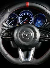 DAMD Leather Steering Wheel with Red Stitching Mazda CX-3 | CX-5 | CX-8 2002-2017                                     - DMD-SW-SS360ML - Image 6