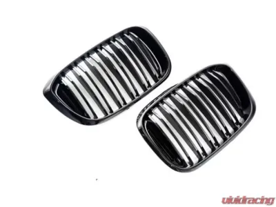 AutoTecknic Dual-Slat Front Grilles Black BMW X3 G01 | X4 G02 2018-2021 - ATK-BM-0256-DS-GB