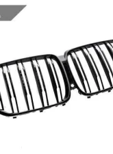 AutoTecknic Dual-Slat Front Grilles Black BMW X5 G05 2020-2021                                     - ATK-BM-0613-DS-GB - Image 3