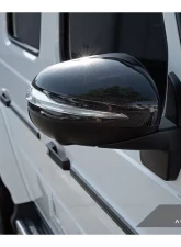 AutoTecknic Dry Carbon Replacement Mirror Covers w/ Gloss Finish Surface Mercedes-Benz W464 G-Wagon                                     - ATK-MB-0306 - Image 2