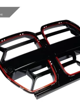 AutoTecknic Competition Sport Redline Front Grille BMW G80 M3 | G82/G83 M4 2021+                                     - ATK-BM-0412-RL - Image 5