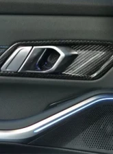Auto Tecknic Dry Carbon Interior Door Handle Trim Set BMW G80 M3                                     - ATK-BM-0357-G80 - Image 2