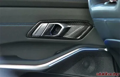 Auto Tecknic Dry Carbon Interior Door Handle Trim Set BMW G80 M3 - ATK-BM-0357-G80