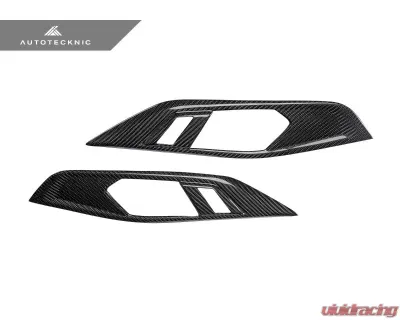 AutoTecknic Dry Carbon Interior Door Handle Trim Set BMW G82 | G83 M4 2021-2023 - ATK-BM-0421