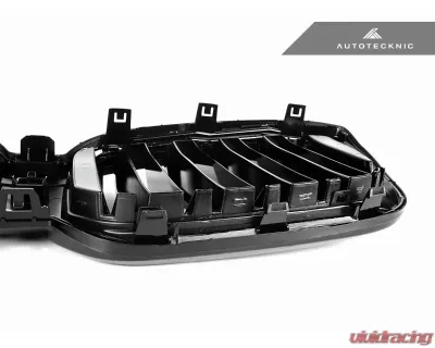 AutoTecknic Painted Dual-Slat Glazing Black Front Grille BMW G01 X3 | G02 X4 LCI 2018-2023 - ATK-BM-0621-DS-GB