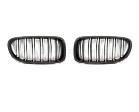AutoTecknic Carbon Fiber Dual-Slats Front Grilles BMW F10 5-Series M5