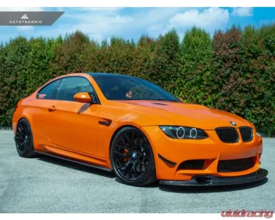 AutoTecknic Front Bumper Dry Carbon Canard Set BMW E9X M3 - BM-0087-E9X