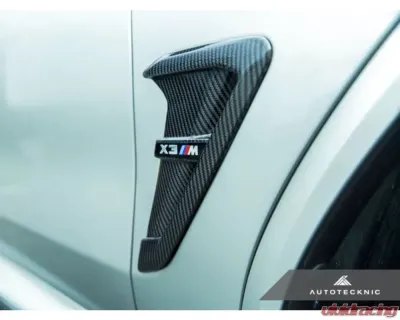 AutoTecknic Replacement Dry Carbon Fiber Fender Trims BMW F97 X3M | F98 X4M | G01 X3 | G02 X4 - BM-0093-CF