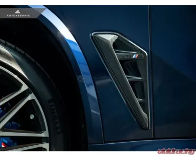 AutoTecknic Dry Carbon Fiber Side Vent Set BMW F95 X5M - BM-0108-CF
