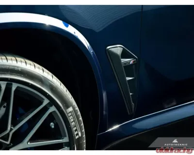 AutoTecknic Dry Carbon Fiber Side Vent Set BMW F95 X5M - BM-0108-CF