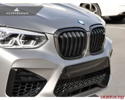 AutoTecknic Replacement Dry Carbon Grille Surrounds BMW G01 X3 | G02 X4 Pre-LCI - BM-0118-CF