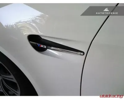 AutoTecknic Replacement Glazing Black Fender Gills BMW E90 Sedan | E92 Coupe | E93 Cabrio | M3 - BM-0208-GB