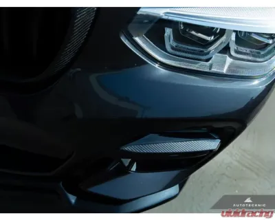 AutoTecknic Carbon Fiber Front Bumper Trim Set BMW G01 X3 | G02 X4 M40i Pre-LCI - BM-0223