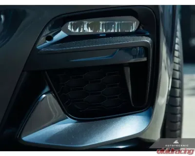 AutoTecknic Carbon Fiber Front Bumper Trim Set BMW G01 X3 | G02 X4 M40i Pre-LCI - BM-0223