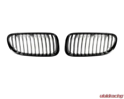 AutoTecknic Replacement Glazing Black Front Grilles BMW E92 Coupe | E93 Cabrio 3-Series LCI - BM-0240-GB