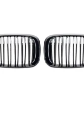 AutoTecknic Painted Dual-Slat Glazing Black Front Grilles BMW G01 X3 | G02 X4 Pre-LCI                                     - BM-0256-DS-GB - Image 6