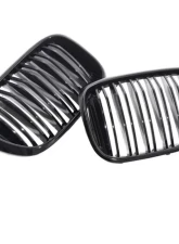 AutoTecknic Painted Dual-Slat Glazing Black Front Grilles BMW G01 X3 | G02 X4 Pre-LCI                                     - BM-0256-DS-GB - Image 4