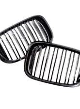 AutoTecknic Painted Dual-Slat Glazing Black Front Grilles BMW G01 X3 | G02 X4 Pre-LCI                                     - BM-0256-DS-GB - Image 6