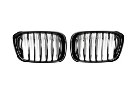 AutoTecknic Replacement Glazing Black Front Grilles BMW G01 X3 | G02 X4 Pre-LCI