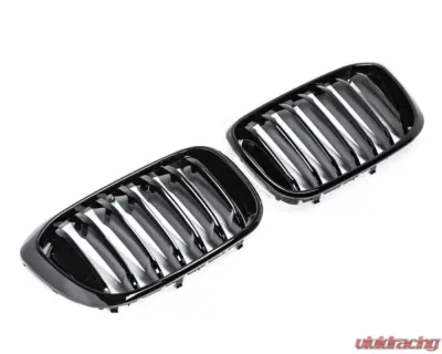 AutoTecknic Replacement Glazing Black Front Grilles BMW G01 X3 | G02 X4 Pre-LCI - BM-0256-GB