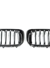 AutoTecknic Replacement Glazing Black Front Grilles BMW G01 X3 | G02 X4 Pre-LCI                                     - BM-0256-GB - Image 3
