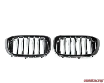 AutoTecknic Replacement Glazing Black Front Grilles BMW G01 X3 | G02 X4 Pre-LCI - BM-0256-GB