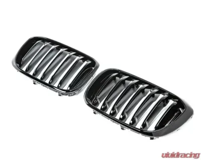 AutoTecknic Replacement Glazing Black Front Grilles BMW G01 X3 | G02 X4 Pre-LCI - BM-0256-GB
