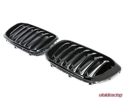 AutoTecknic Replacement Glazing Black Front Grilles BMW G01 X3 | G02 X4 Pre-LCI - BM-0256-GB