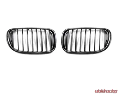 AutoTecknic Carbon Fiber Front Grilles BMW G11 | G12 7-Series Pre-LCI 2016-2019 - BM-0301-CF
