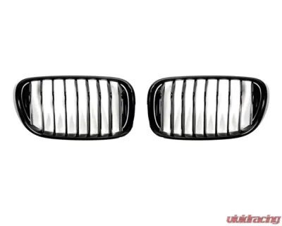 AutoTecknic Glazing Black Front Grilles BMW G11 | G12 7-Series Pre-LCI 2016-2019 - BM-0301-GB
